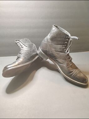 Men's Black Leather Lace-Up Ankle Boots